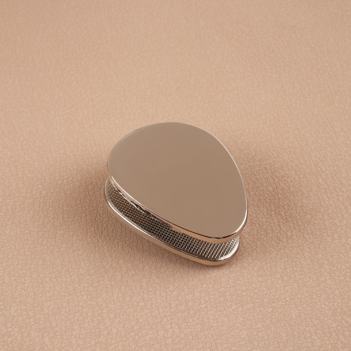 Застёжка для сумки, 4,8 &times; 3,5 см, цвет жемчужный серебряный