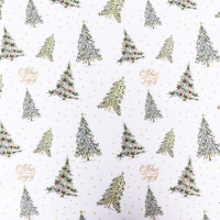 Новый год. Бумага упаковочная новогодняя глянцевая "Ёлки ", 70 х 100 см.