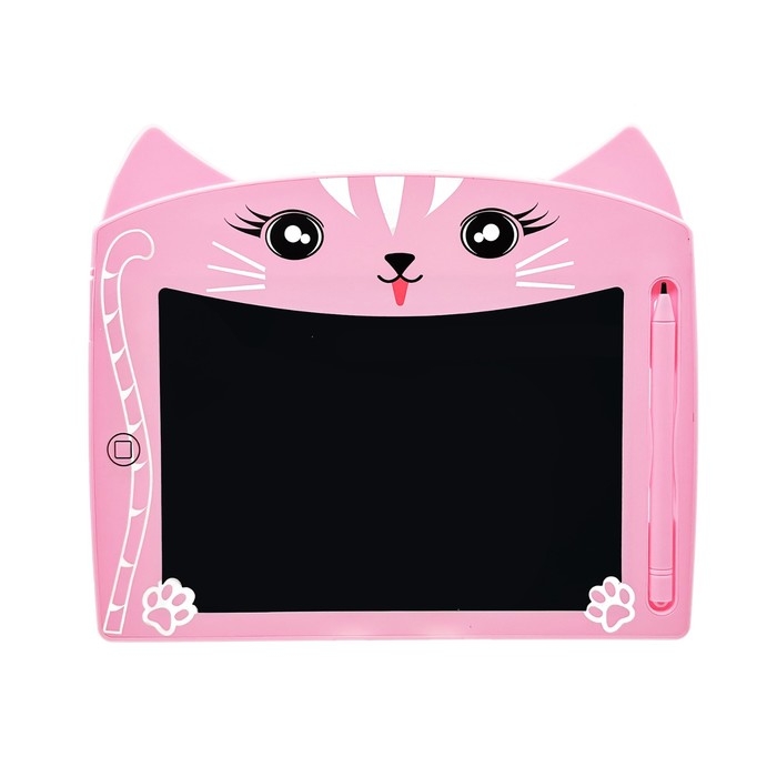 Планшет для рисования и заметок Luazon "кот", 8.5", цветной дисплей, розовый