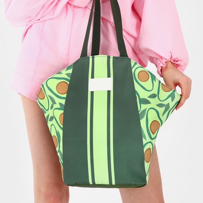 Сумка женская пляжная Сумка женская пляжная "Авокадо" + бикини бэг