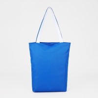 Сумка текстильная на молнии, цвет васильковый/белый Сумка текстильная на молнии, цвет васильковый/белый