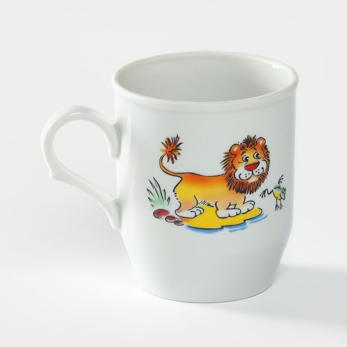 Набор посуды фарфоровой &laquo;Зоопарк&raquo;, 3 предмета: тарелка d=20 см, салатник d=19,8 см, кружка 200 мл