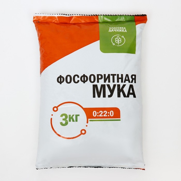 Удобрение минеральное Удобрение минеральное "Классика дачника", Фосфоритная мука, 3 кг