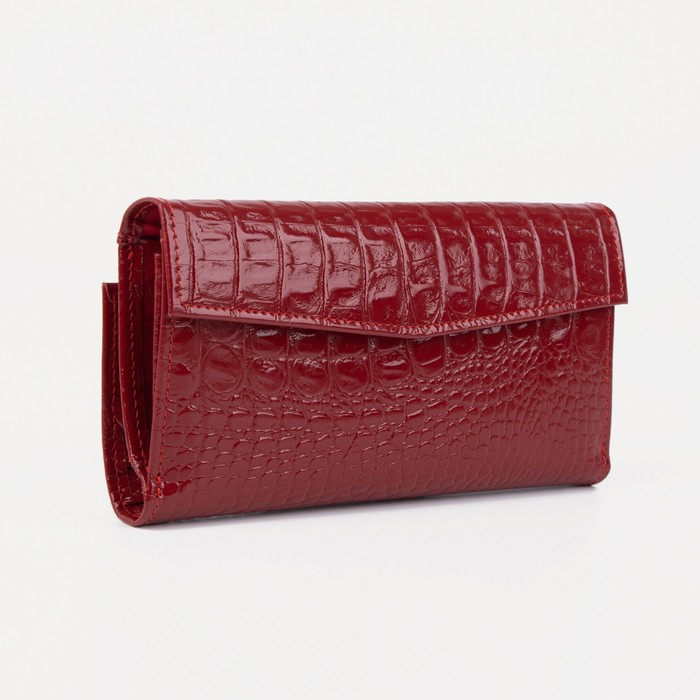 Кошелёк женский на кнопке, цвет красный Кошелёк женский на кнопке, цвет красный