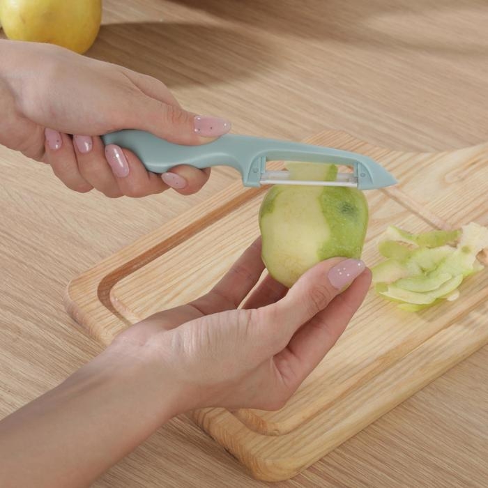 Овощечистка керамическая Доляна &laquo;Венеция&raquo;, 17 см, цвет МИКС