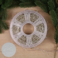 Гирлянда &laquo;Мишура&raquo; 50 м роса, IP44, серебристая нить, 1500 LED, 8 режимов, свечение белое, 36 В