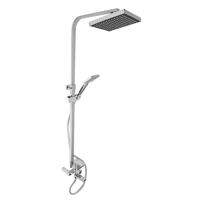 Душевая система ZEIN ZS-4, смеситель, тропическая и ручная лейка, латунь, хром Душевая система ZEIN ZS-4, смеситель, тропическая и ручная лейка, латунь, хром