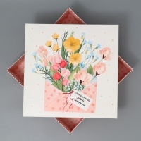 Коробка подарочная складная, упаковка, &laquo;Послание&raquo;, 26 х 26 х 8 см