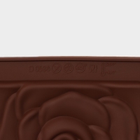 Форма для шоколада Доляна &laquo;Роза&raquo;, силикон, 17,5&times;10,5&times;1 см, цвет коричневый