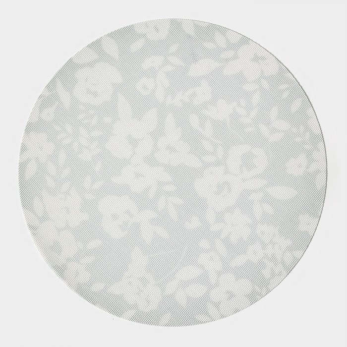 Салфетки сервировочные на стол Доляна &laquo;Акварель. Круг&raquo;, 4 шт, d=38 см, цвет голубой