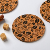 Набор подставок под горячее Доляна &laquo;Кофе&raquo;, 6 шт, d=10 см