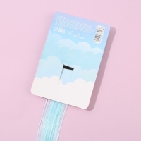 Заколки для волос , цветная прядь &laquo;Ты состоишь из love&raquo;