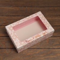 Новый год. Коробка подарочная новогодняя складная, крышка-дно , с окном "С Новым Годом" 30 х 20 х 9 см Новый год. Коробка подарочная новогодняя складная, крышка-дно , с окном "С Новым Годом" 30 х 20 х 9 см