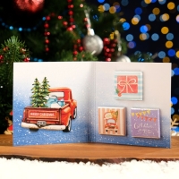 Новый год. Шоколадная открытка "Волшебного нового года!", 3 х 5 г