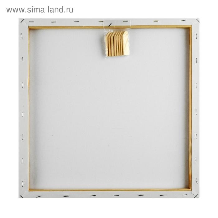 Холст на подрамнике, хлопок 100%, 40 х 40 х 1.8 см, акриловый грунт, мелкозернистый, 280 г/м&sup2;