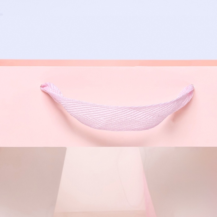 Пакет подарочный, крафт, с окном, &laquo;Розовый&raquo;, 25 х 25 х 25 см