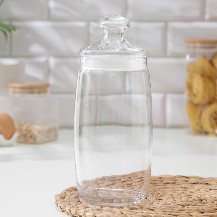 Банка для сыпучих продуктов стеклянная Cesni, 1.5 л, с крышкой