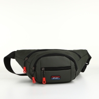 Поясная сумка на молнии, 3 наружных кармана, цвет зелёный Поясная сумка на молнии, 3 наружных кармана, цвет зелёный