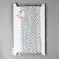 Тесьма декоративная, 10 мм, 10 ± 1 м, цвет белый/серебряный Тесьма декоративная, 10 мм, 10 ± 1 м, цвет белый/серебряный