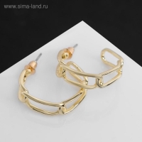 Серьги-кольца &laquo;Цепи&raquo; вытянутые, цвет золото