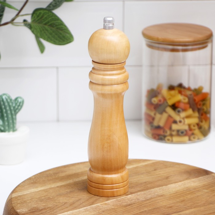 Мельница для специй Доляна &laquo;Дуновение леса&raquo;, 21&times;4,5 см, керамический механизм, цвет светлое дерево