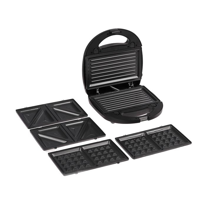 Мультипекарь LuazON LT-06, 750 Вт, венские вафли/гриль, антипригарное покрытие, чёрный Мультипекарь LuazON LT-06, 750 Вт, венские вафли/гриль, антипригарное покрытие, чёрный