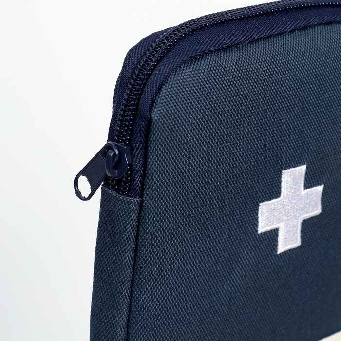 Аптечка походная, синяя 19х14см