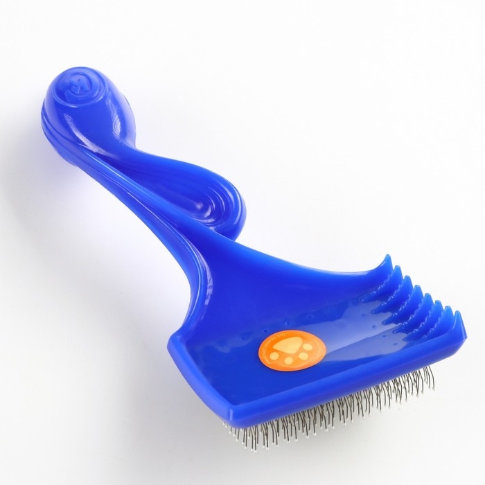 Щётка - пуходёрка большая с каплями, основание 84 х 58 мм, синяя Щётка - пуходёрка большая с каплями, основание 84 х 58 мм, синяя