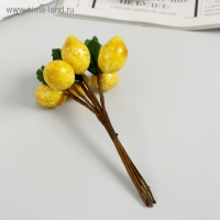 Декор для творчества "Лимончики" 11 см (1 набор=1 букету) в букете 6 плодов