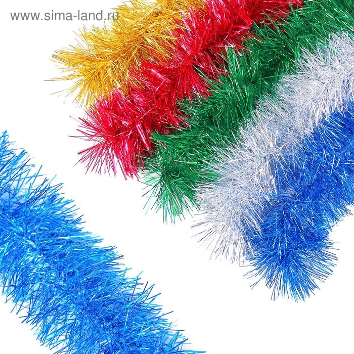 Мишура &laquo;Эконом&raquo; 3 слоя d=100 мм, длина 2 м микс