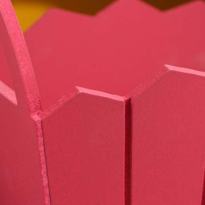 Кашпо деревянное 25×16×17 см Кашпо деревянное 25×16×17 см "Мария", ручки боковые, МДФ, Бордо