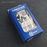 Набор столовый &laquo;Тройка&raquo;, 30 предметов, цвет серебряный