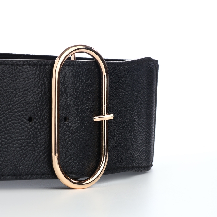 Ремень женский, ширина 7 см, пряжка золото, цвет чёрный Ремень женский, ширина 7 см, пряжка золото, цвет чёрный