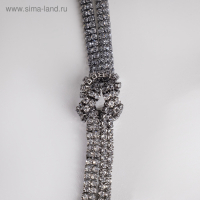 Набор 2 предмета: серьги, кулон &laquo;Элегантность&raquo; жгут, цвет белый в сером металле, 42 см