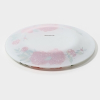 Тарелка стеклянная Доляна &laquo;Пионы&raquo;, d=20 см