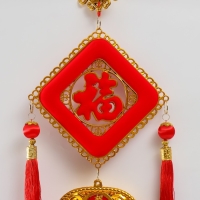 Подвеска пластик, текстиль "Рыбы Юй - На счастье" 23х89 см Подвеска пластик, текстиль "Рыбы Юй - На счастье" 23х89 см