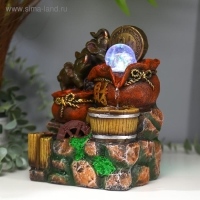 Фонтан настольный от сети, подсветка "Слоны и китайская монета" 20,5х14х11 см Фонтан настольный от сети, подсветка "Слоны и китайская монета" 20,5х14х11 см