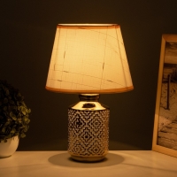 Лампа настольная "Клаудия" 1х40Вт Е14 белый/золото 22х22х36см Лампа настольная "Клаудия" 1х40Вт Е14 белый/золото 22х22х36см