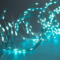 Гирлянда «Занавес» 2.8 × 3 м роса на крючках, с пультом, IP20, серебристая нить, 300 LED, свечение аквамарин, 8 режимов, USB Гирлянда «Занавес» 2.8 × 3 м роса на крючках, с пультом, IP20, серебристая нить, 300 LED, свечение аквамарин, 8 режимов, USB