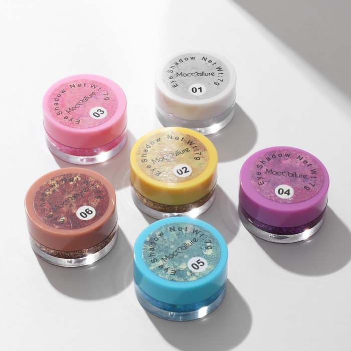 Комплект детский 2 предмета: клипсы, глиттер &laquo;Бабочки&raquo;, цветной в золоте