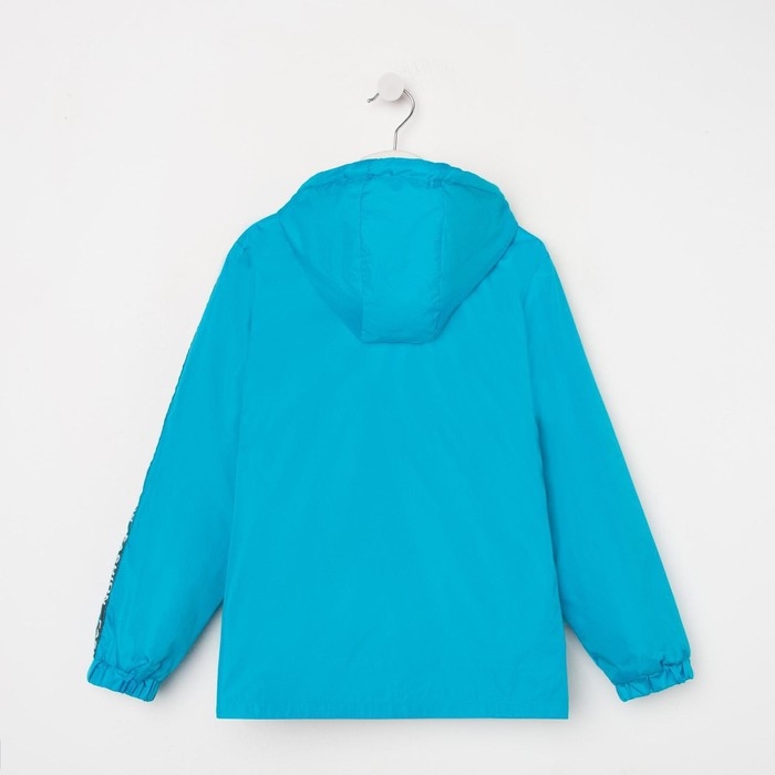 Ветровка детская, цвет бирюзовый, рост 98-104 см