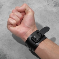 Браслет &laquo;Оковы&raquo;, цвет чёрный в чёрном металле, 31 см