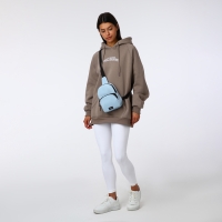 Сумка-слинг на молнии TEXTURA, наружный карман, цвет голубой Сумка-слинг на молнии TEXTURA, наружный карман, цвет голубой