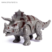 Динозавр &laquo;Трицератопс&raquo;, работает от батареек, световые и звуковые эффекты, МИКС