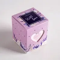 Коробка бонбоньерка, упаковка подарочная, &laquo;С любовью и нежностью&raquo;, 6 х 7 х 6 см