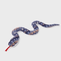 Мягкая игрушка "Змея" с зимними узорами, 36 см, цвет МИКС