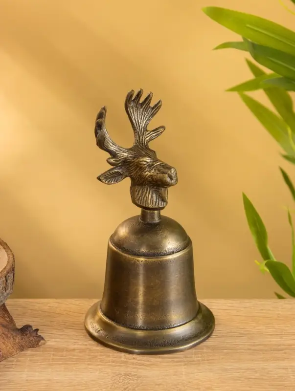 Колокольчик &laquo;Лось&raquo;, 9.7&times;9.7&times;17.5 см, алюминий
