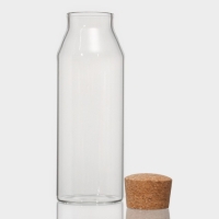 Банка стеклянная для хранения сыпучих продуктов &laquo;Эко&raquo;, 1,3 л, 9&times;25 см, с пробковой крышкой