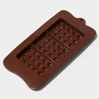 Форма для шоколада Доляна &laquo;Мини-шоколадки&raquo;, силикон, 22&times;11&times;1 см, 3 ячейки, коричневая