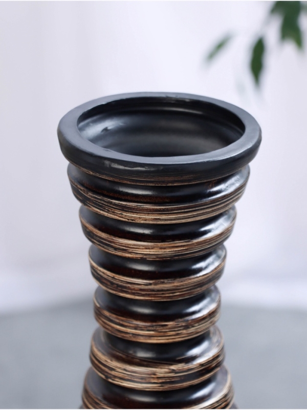 Ваза керамика напольная "Гриф" 60х14 см, коричневый